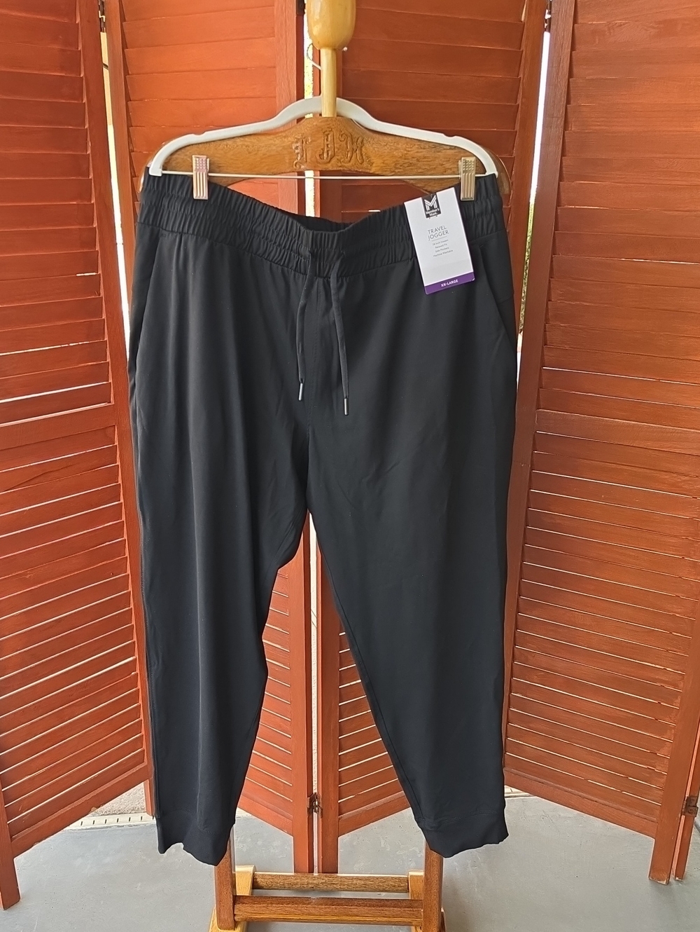NWT Member’s Mark Black Travel Jogger Pants XXL 28"